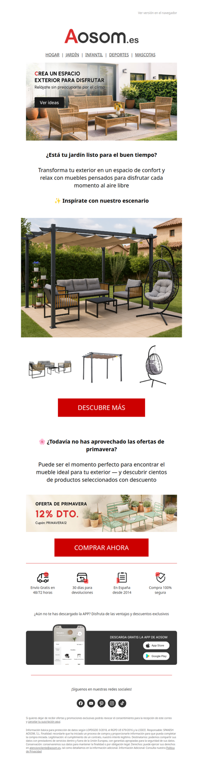 ¿Listo para disfrutar tu jardín?