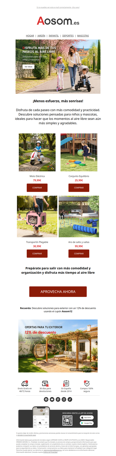 Todo para paseos más cómodos y prácticos😃