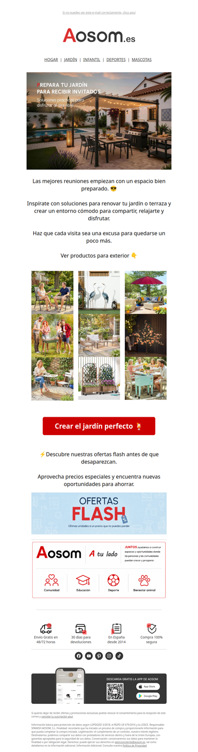 ¿Invitados a la vista? Pon tu jardín a punto 🌿