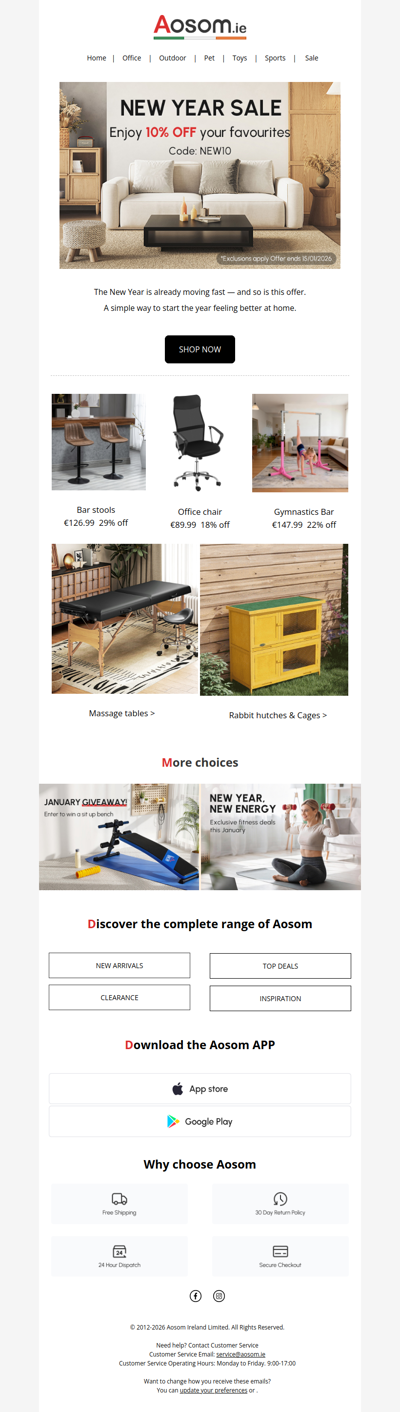 New Year, new savings: 10% OFF starts now