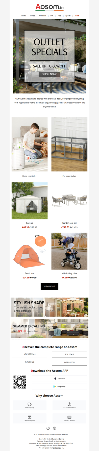 Special outlet deals – Prices you can’t miss!