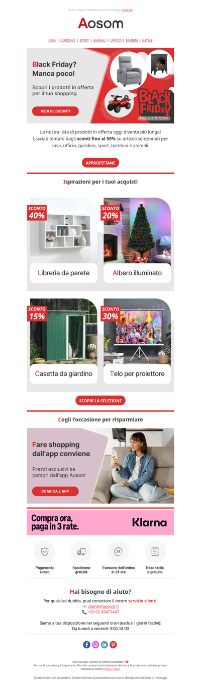 Nuovi sconti fino al 50% su articoli selezionati