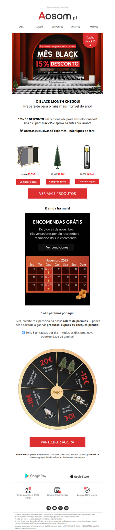 Começa o BLACK MONTH com -15%!