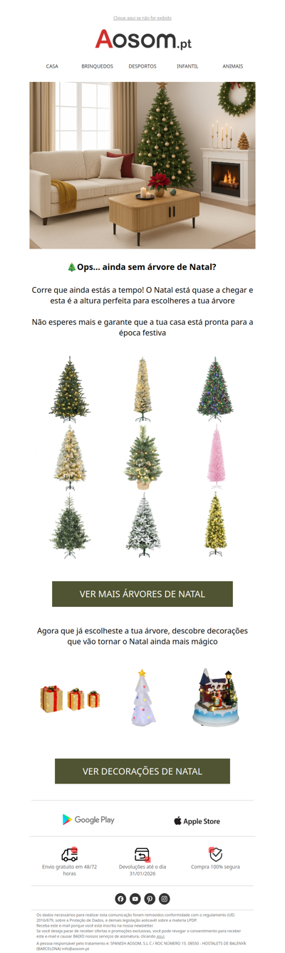 🎄 Ainda sem árvore de Natal?