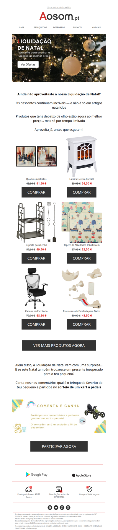 ⚡Não percas a Liquidação de Natal!