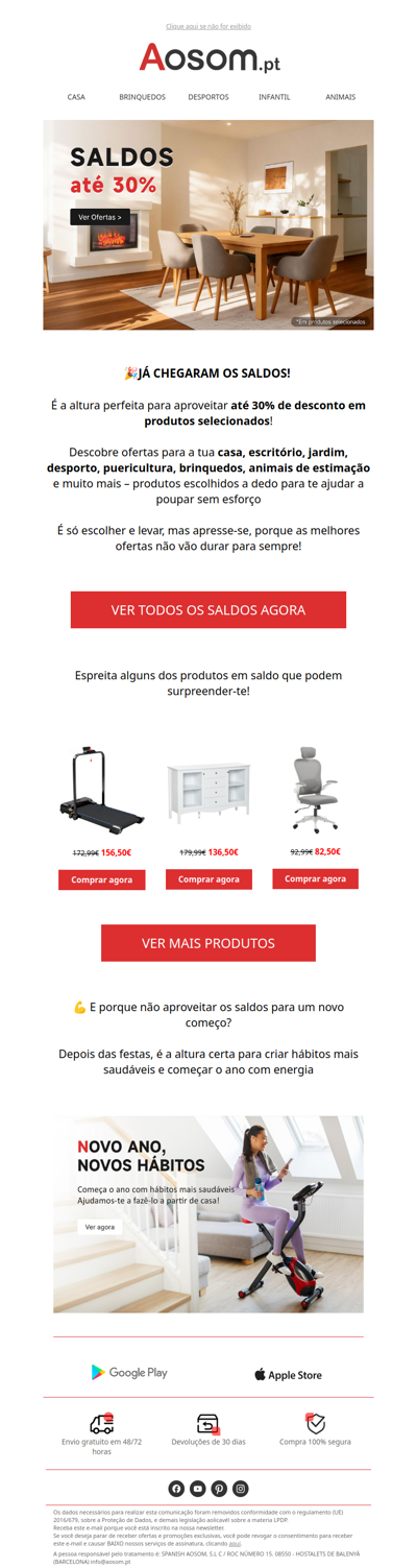 🔥OS SALDOS JÁ ESTÃO AQUI!