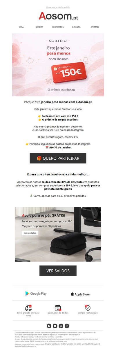 💸 GANHA 150 € NO NOSSO SORTEIO!