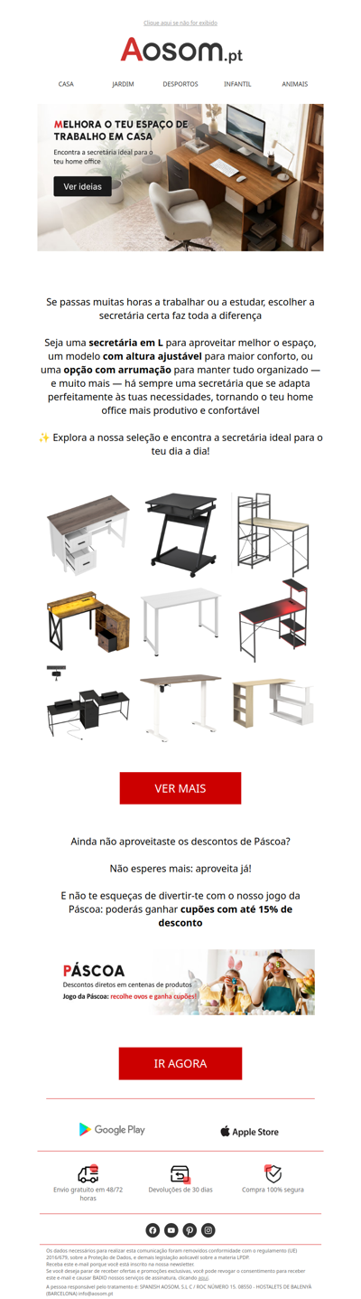 💻 Transforma o teu espaço de trabalho com a secretária perfeita