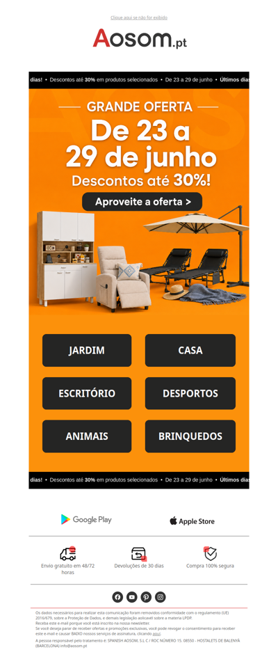 ⚡Últimos dias para poupar até 30%