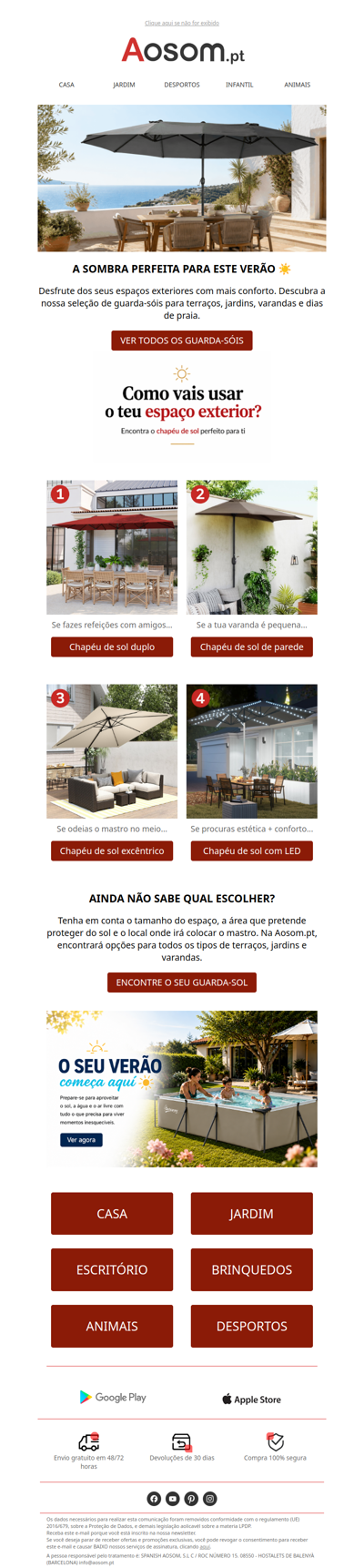 😎Neste verão, que não falte sombra
