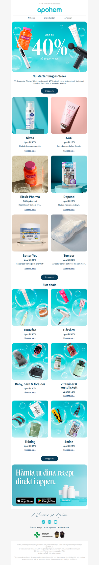 Upp till 40% på tusentals produkter 💥