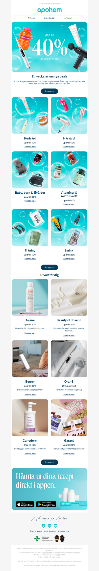 Upp till 40% på tusentals produkter 💥