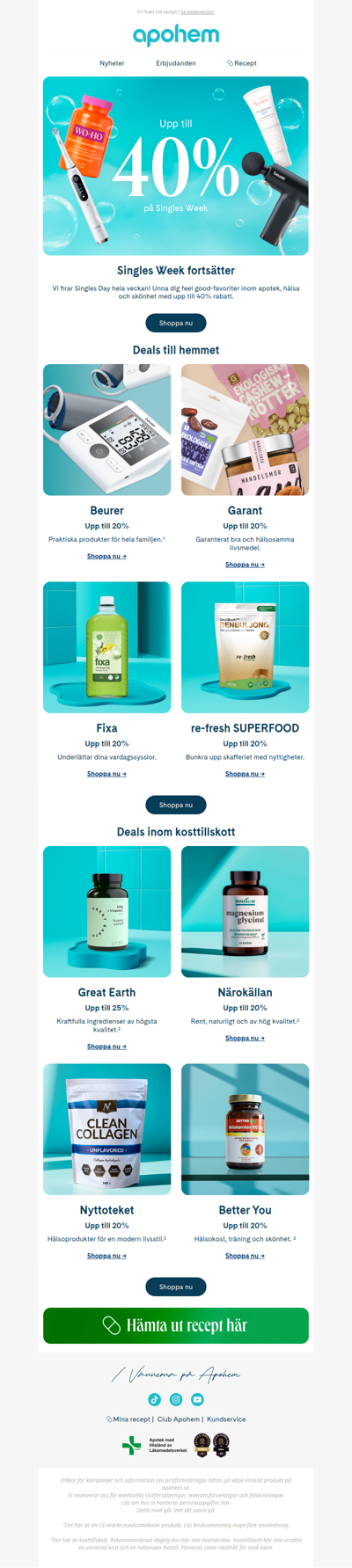 Singles Week med upp till 40% fortsätter 😍