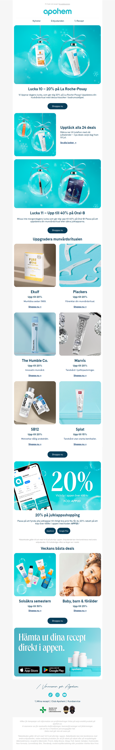 Dagens lucka: 20% på La Roche-Posay 🎁