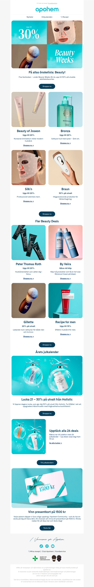 Beauty Weeks – Upp till 30% 🩵