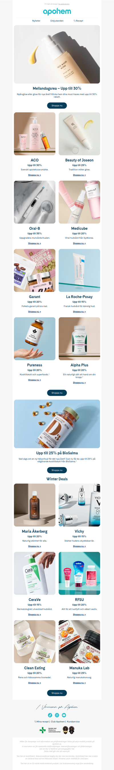 Mellandagsrea! Upp till 30% ❄️