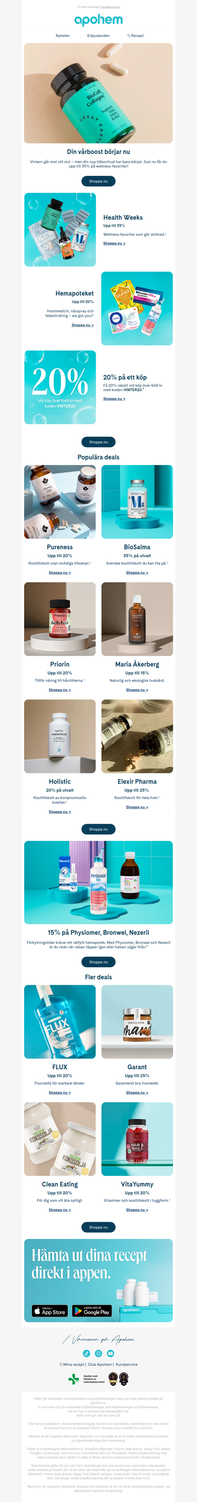 Allt för din hälsoritual med upp till 35% 💪