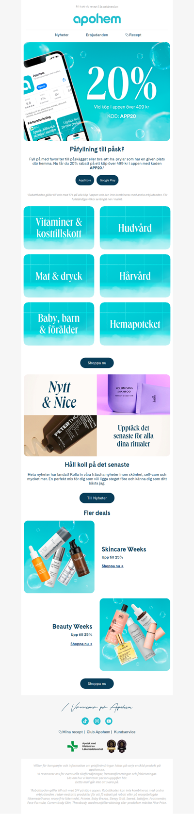 Nu får du 20% över 499 kr 😍