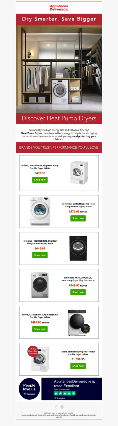 Dry Smarter, Save Bigger — Discover Heat Pump Dryers