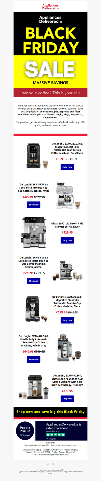 Black Friday Brew-tiful Deals on Coffee Machines ☕🖤