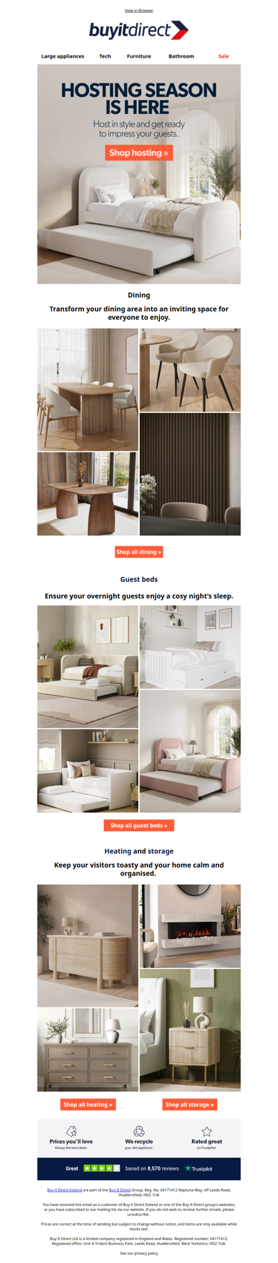 Prepare for guests and host in style