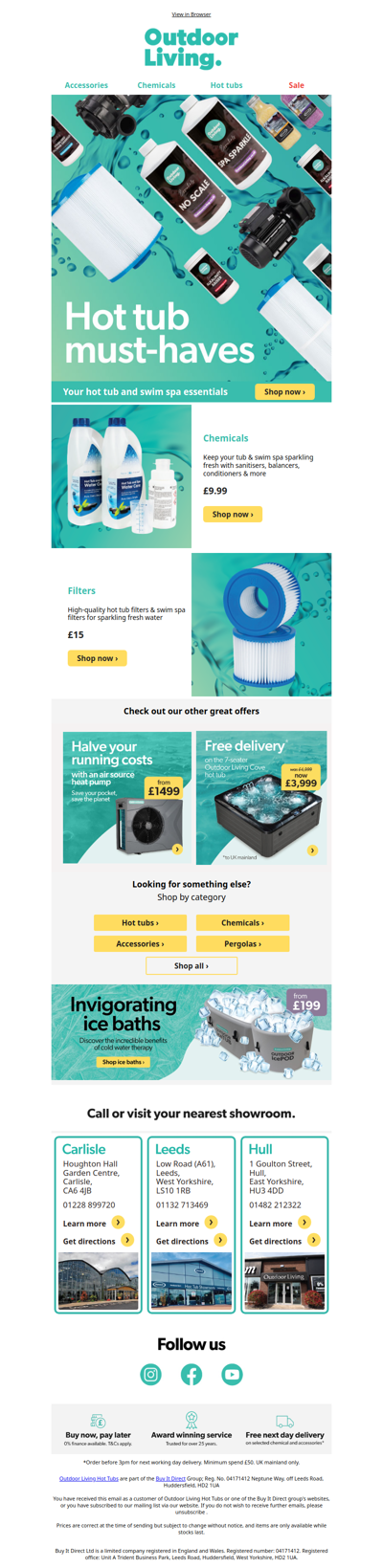 Hot tub care made easy (starting at £9.97!)