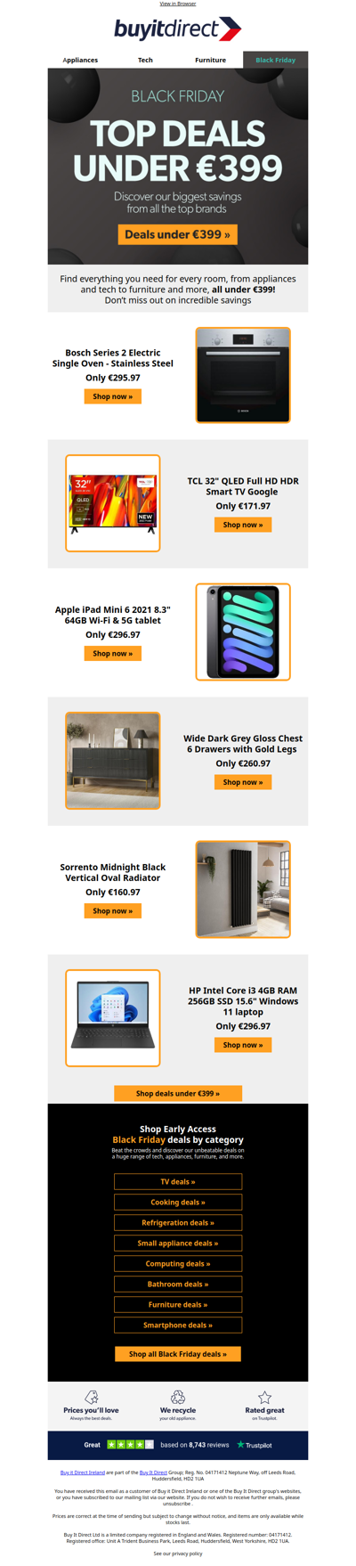 Black Friday deals under €399