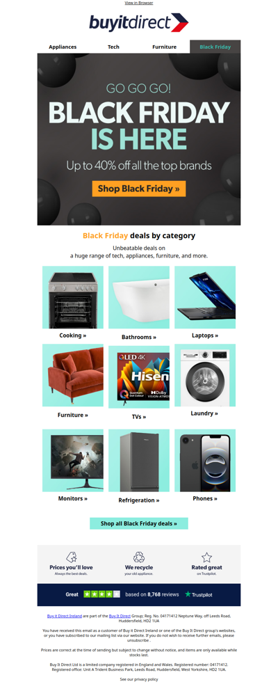 Black Friday is here: Up to 40% off