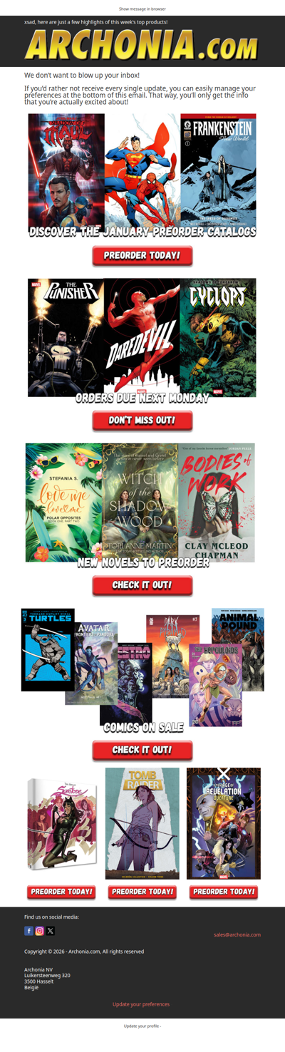 Sneak Peek: January Preorder Catalogs 📚