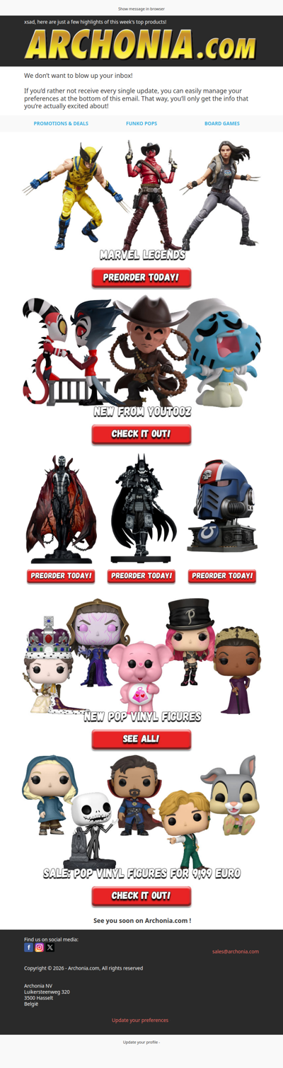 💥 Marvel Legends and Youtooz collectibles you won't want to miss.