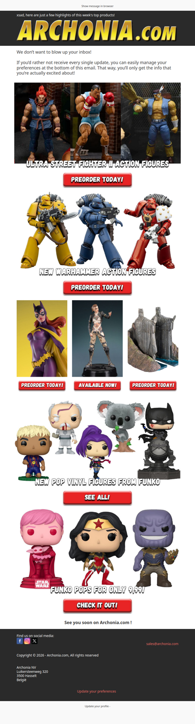 New Street Fighter & Warhammer Figures - Preorder Now!