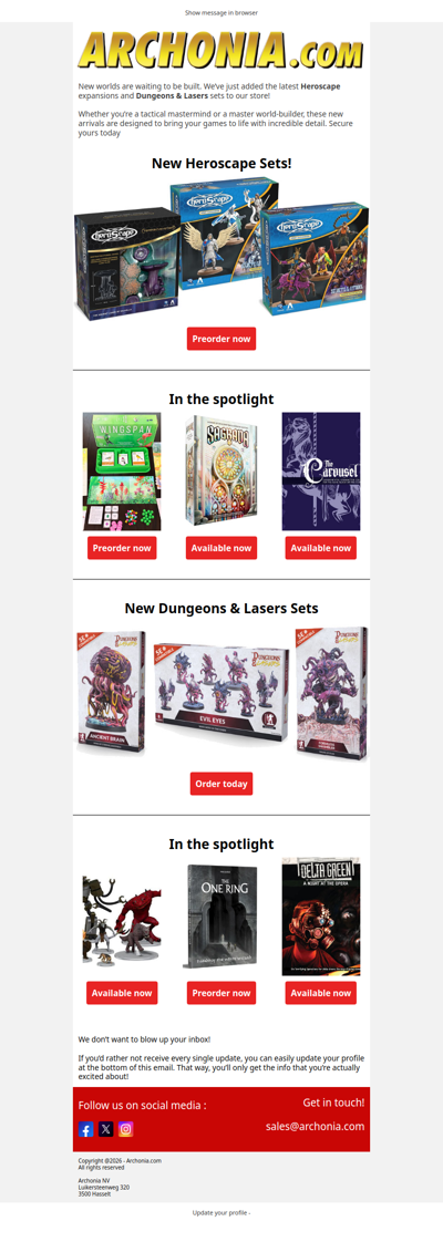 New Heroscape & Dungeons & Lasers Sets