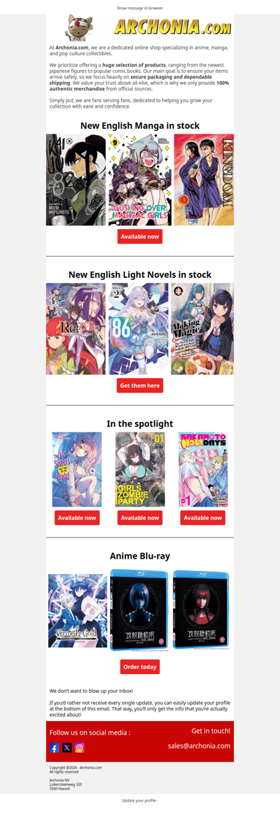 Manga & light novels for your book shelf