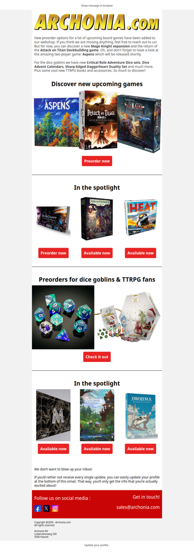 🛡️ New Preorders: Mage Knight, Attack on Titan & More!