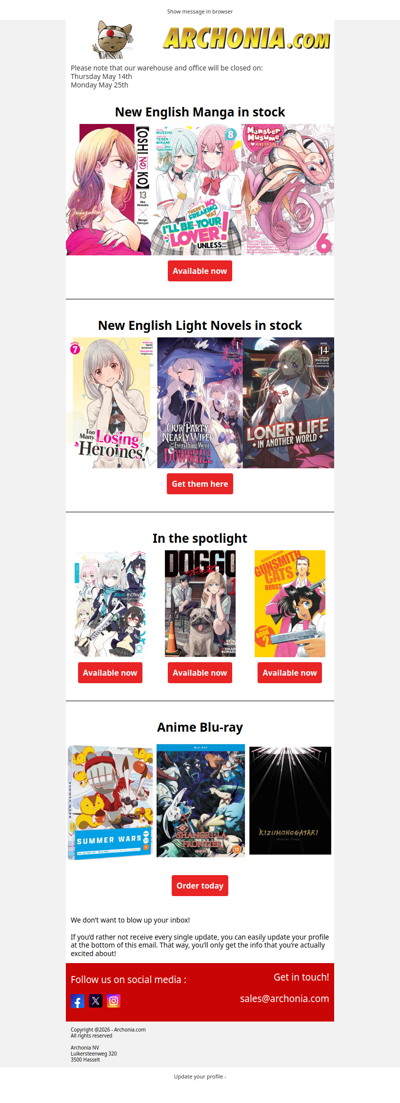 New manga & light novels to discover
