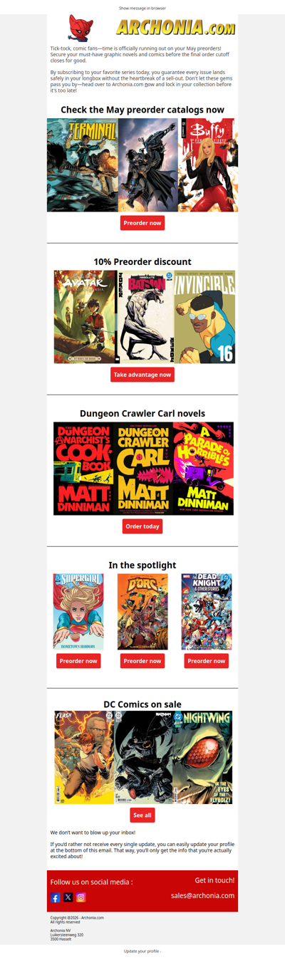 🔦 Spotlight on the May Preorder Catalogs