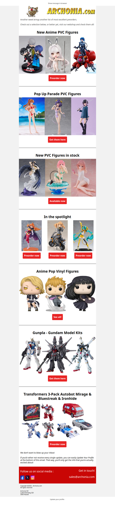 Pop Up Parade figures, Gunpla, Transformers, Funko Pops, ....