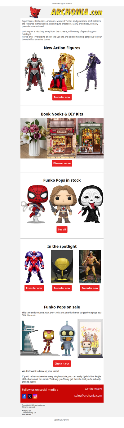 Attention collectors. Inside this message are new preorders you don't want to miss.