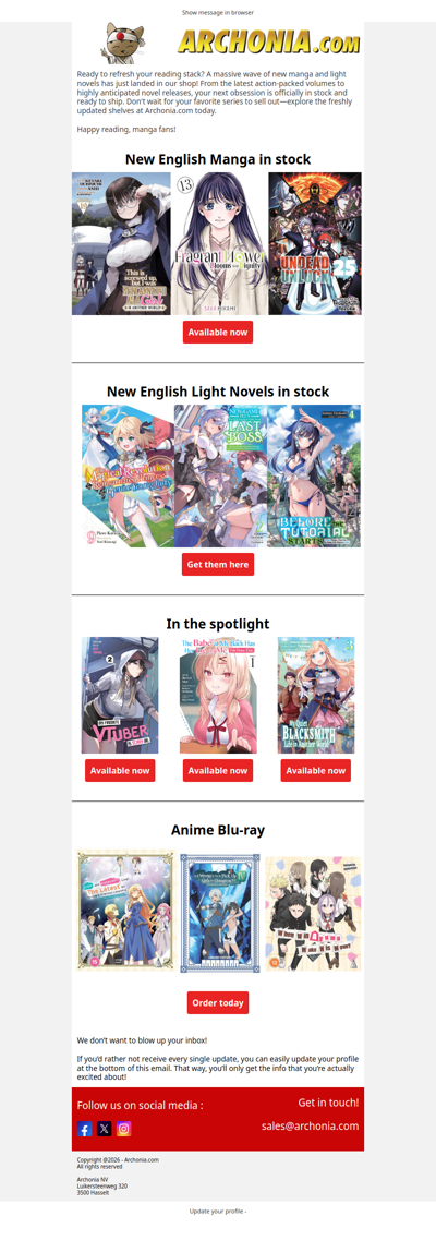 The hottest Manga & Light Novels