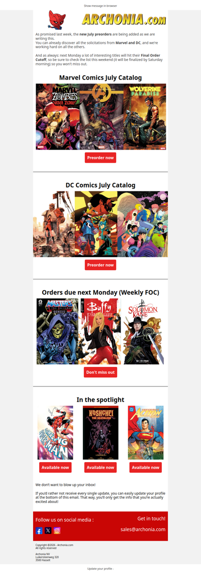 Smoldering hot outside, cool comics inside.