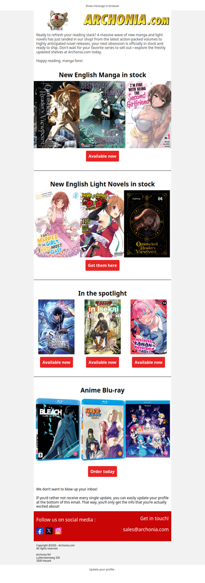 Check out our newest Manga & Light Novels
