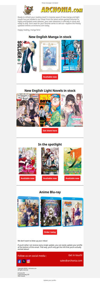Our newest Manga & Light Novels