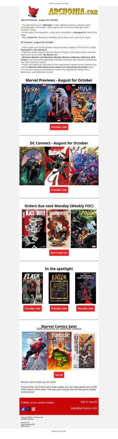 New DC & Marvel Preorder Catalogs ✴️