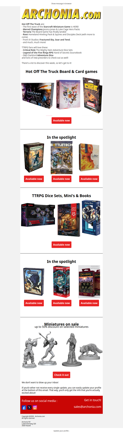 Hot Off The Truck! Amazing new board games available now!