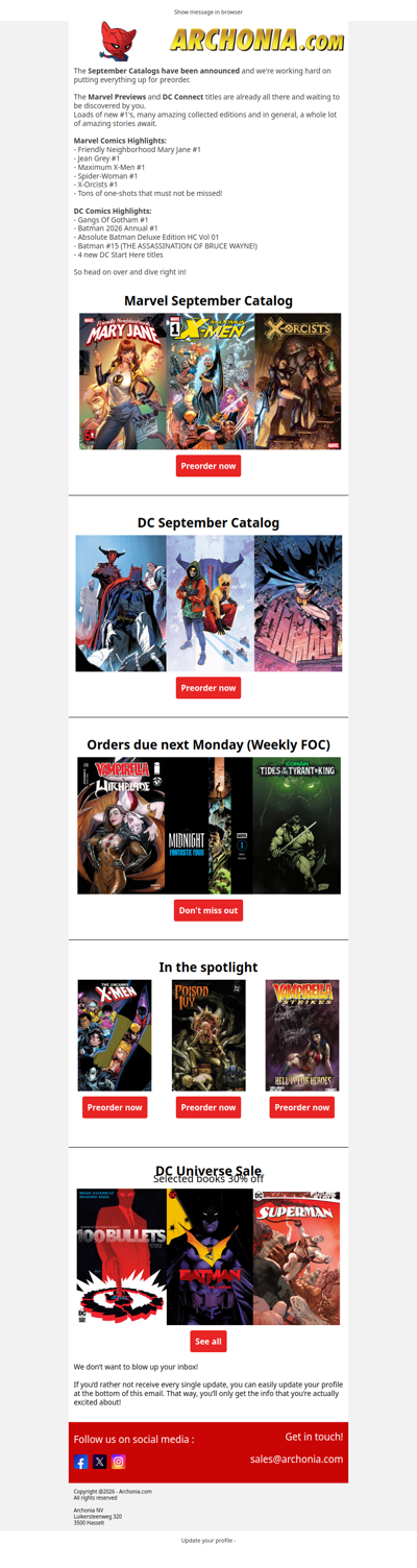 📣 Marvel & DC present their September Catalogs