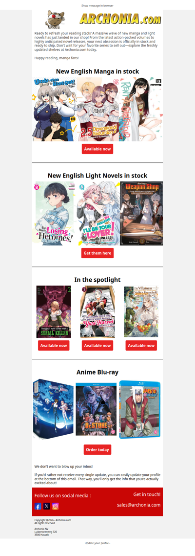 📚 Check out our newest manga and light novels