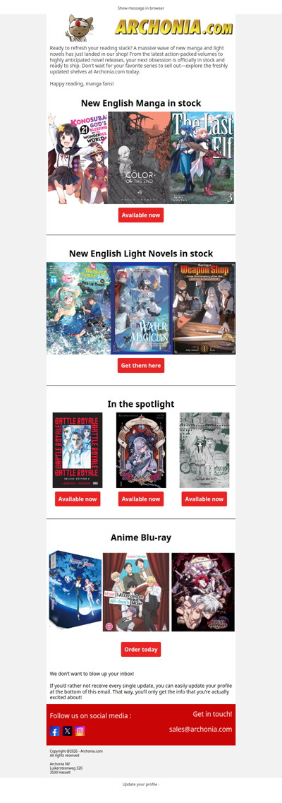 📚 Check out our newest light novels and manga