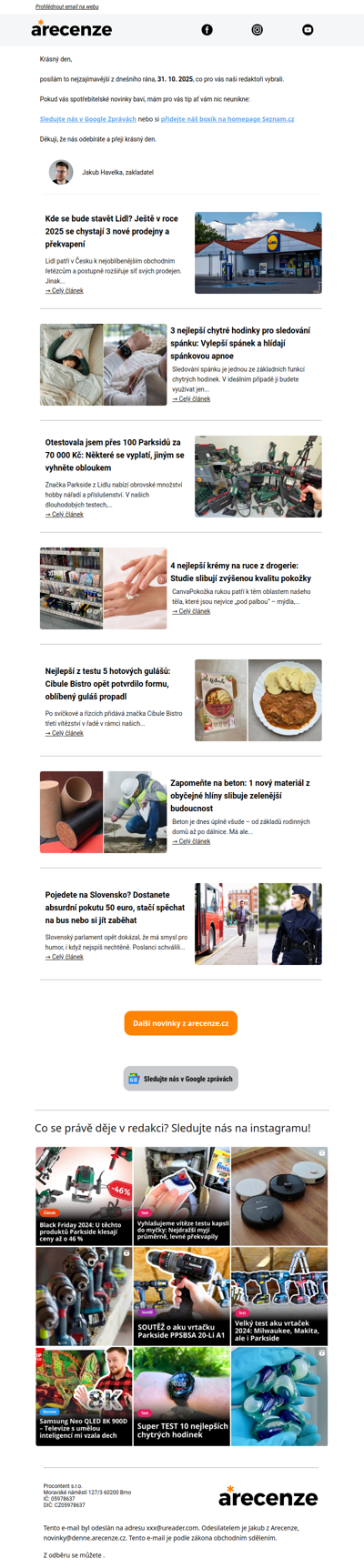 Novinky pro spotřebitele - 31. 10. 2025 - Slevy, testy a další články