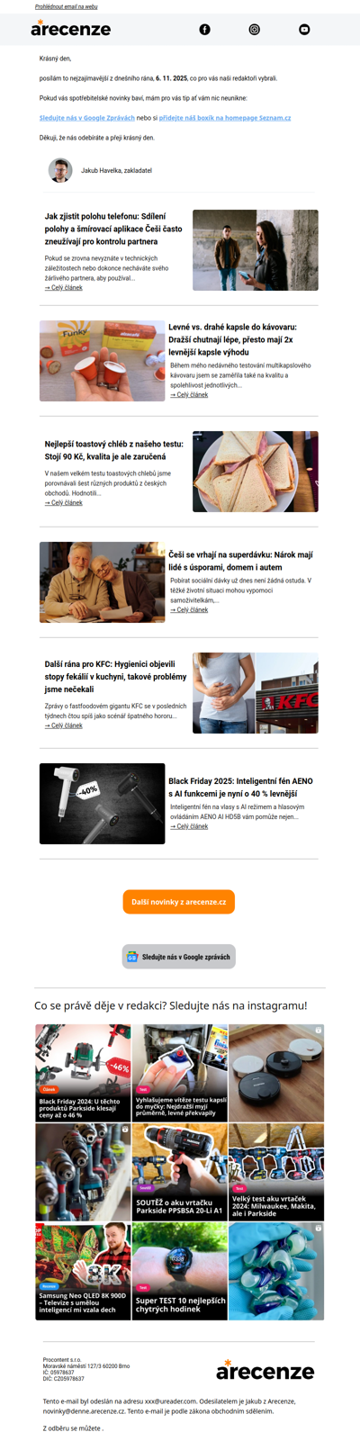 Novinky pro spotřebitele - 6. 11. 2025 - Slevy, testy a další články