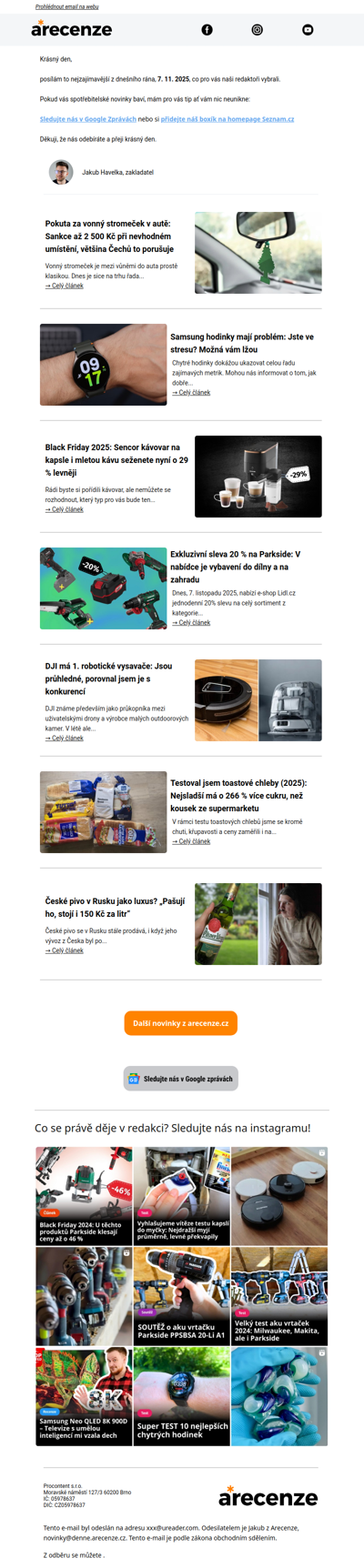 Novinky pro spotřebitele - 7. 11. 2025 - Slevy, testy a další články